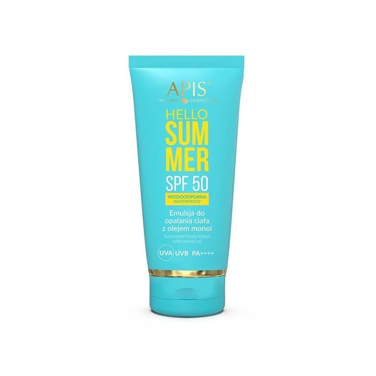 Apis Hello Summer SPF50 Emulsja do opalania ciała z olejem Monoi 200 ml