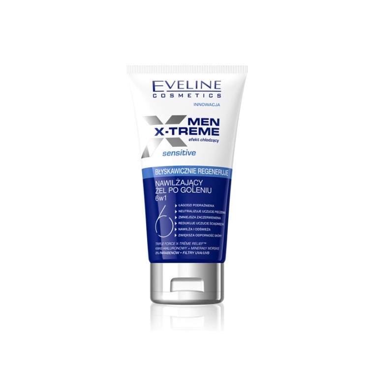 Eveline Men X-Treme 6w1 Matt nawilżający Żel do mycia twarzy 150 ml