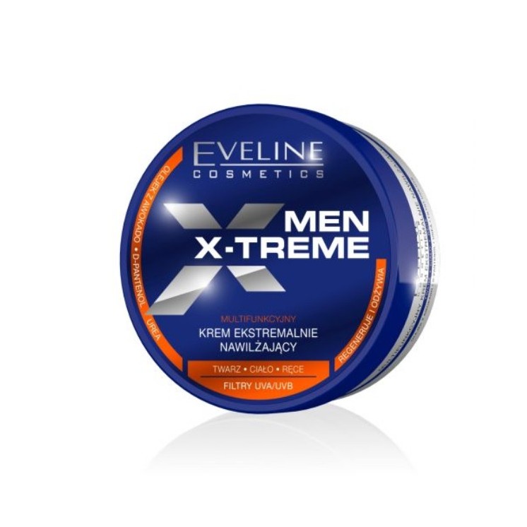 Eveline Men X-Treme ekstremalnie nawilżający Krem do ciała, twarzy i rąk 200 ml