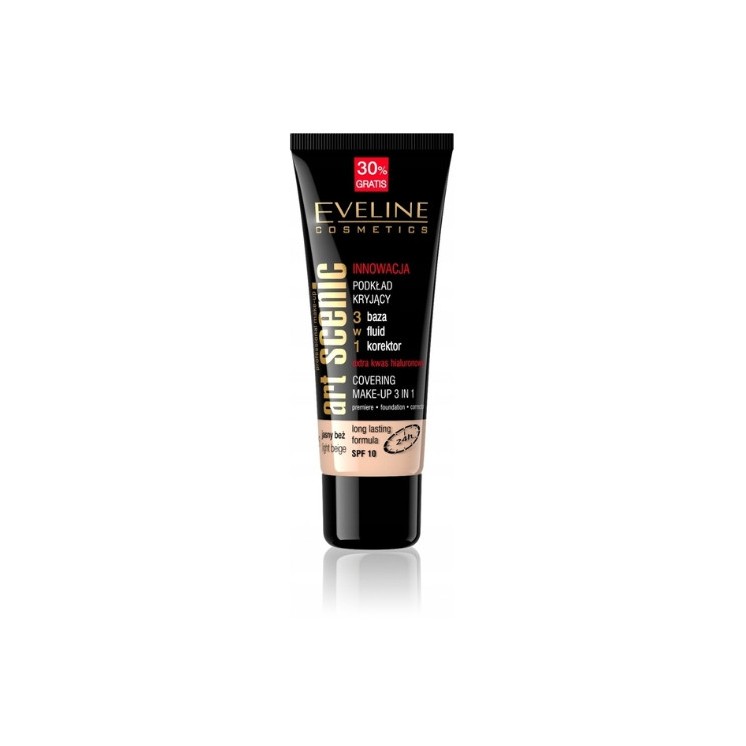 Eveline Art Scenic 3w1 kryjący Podkład do twarzy /21/ Jasny Beż 40 ml