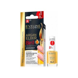 Eveline Professional Nail Therapy Argan Elixir 8in1 regenerating oil for cuticles and nails 12 ml Eveline Professional Nail Therapy Argan Elixir 8in1 regenerating oil for cuticles and nails 12 ml