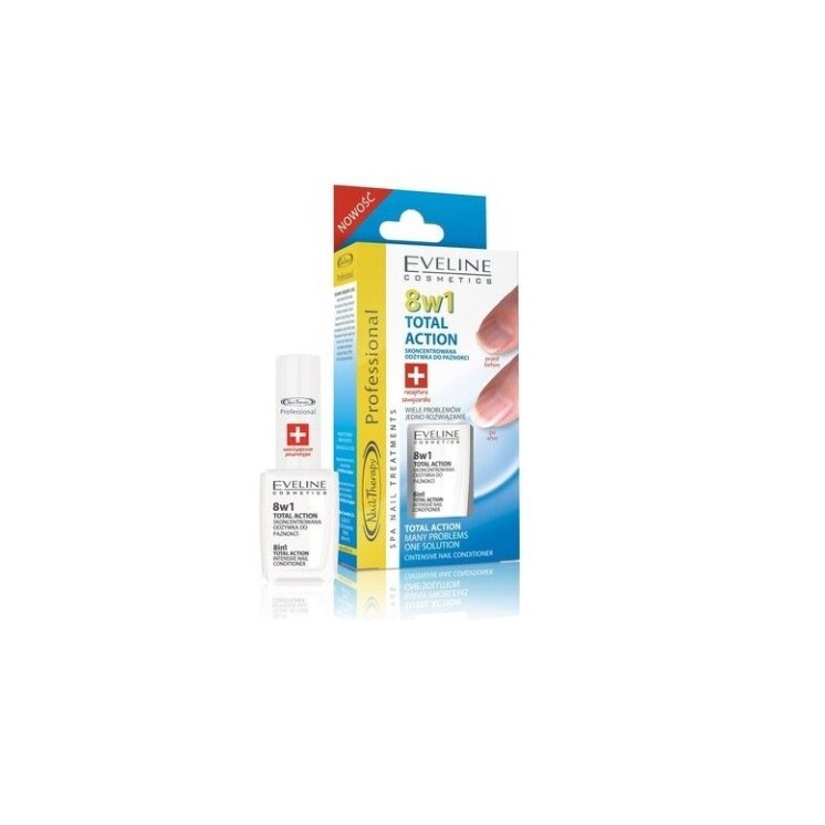 Eveline Professional Nail Therapy Total Action 8w1 Odżywka do paznokci 12 ml