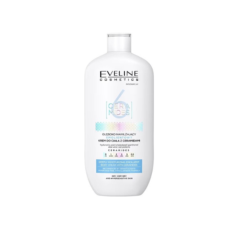 Eveline 6 CERAMIDES emolientowy Krem od ciała glęboko nawilżający 350 ml