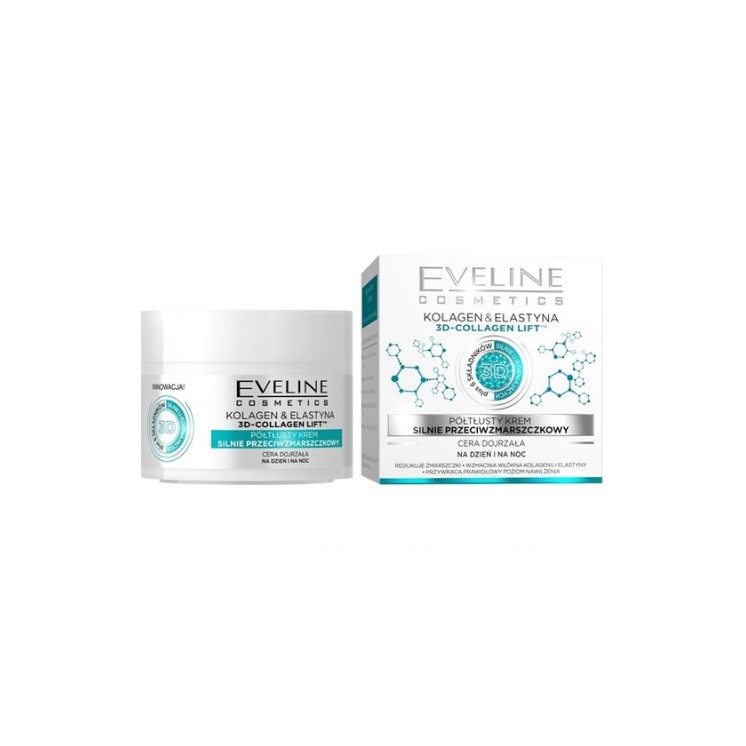 Eveline Collagen & Elastin półtłusty Krem do twarzy silnie przeciwzmarszczkowy 50 ml