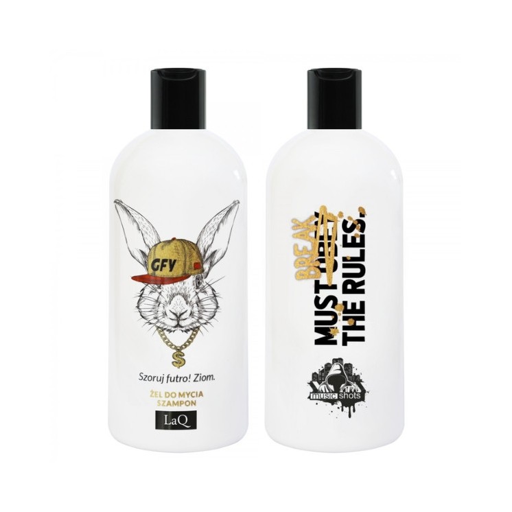 LaQ 2w1 Żel pod prysznic i Szampon do włosów dla mężczyzn Królik 300 ml