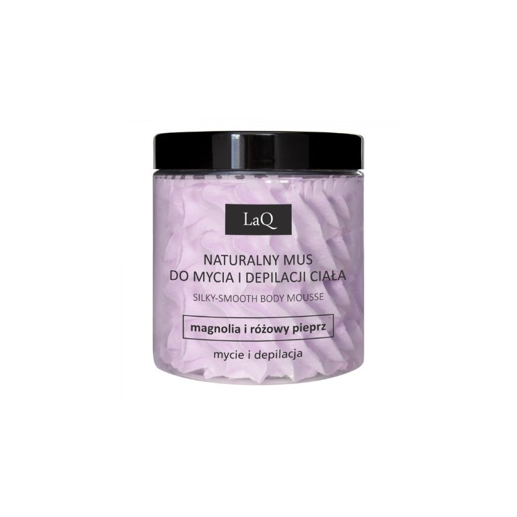 LaQ Kotka Magnolia i Różowy Pieprz naturalny Mus do mycia i depilacji ciała 100 g