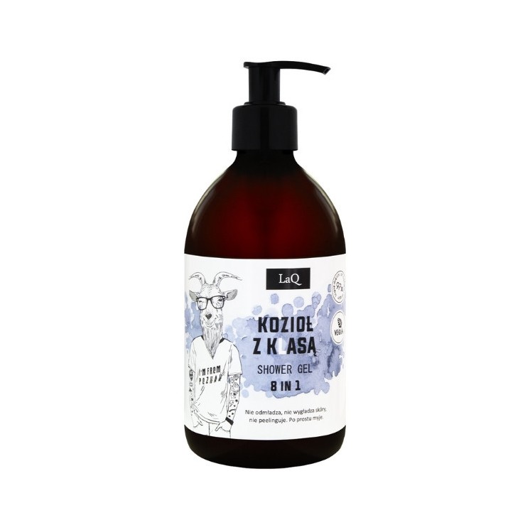 LaQ Kozioł z klasą Żel pod prysznic dla mężczyzn 8w1 o zapachu męskich perfum 500 ml