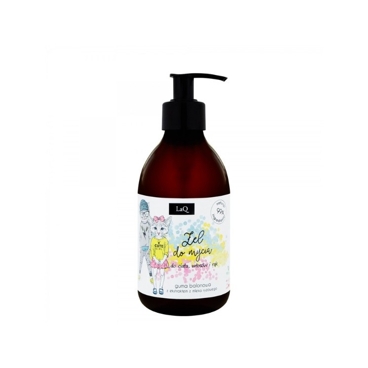 LaQ Gel for washing body, hair and hands for children Bubble Gum 300 ml