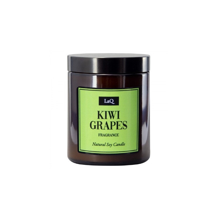 LaQ Świeca sojowa Kiwi i Winogrona 180 ml