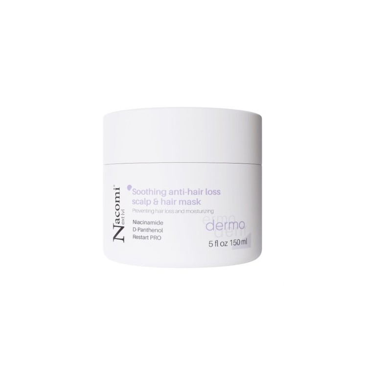 Nacomi Next Level Dermo Soothing Mask voor haar en hoofdhuid ter voorkoming van haaruitval 150 ml