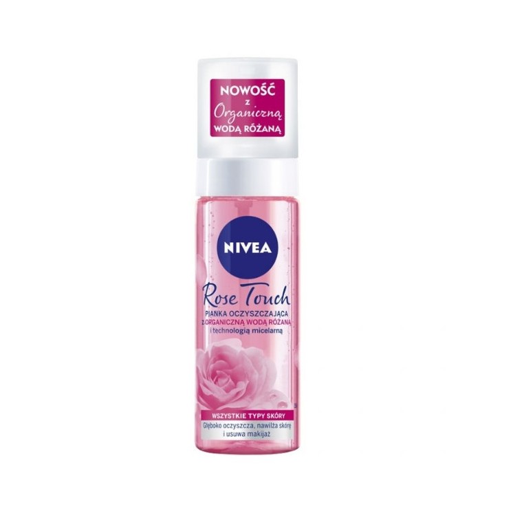 Nivea Rose Touch oczyszczająca Pianka do twarzy z organiczną wodą różaną 150 ml