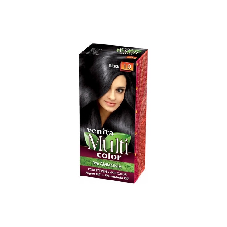 Venita Multi Color Farba do włosów /1.0/ Czerń 50 ml