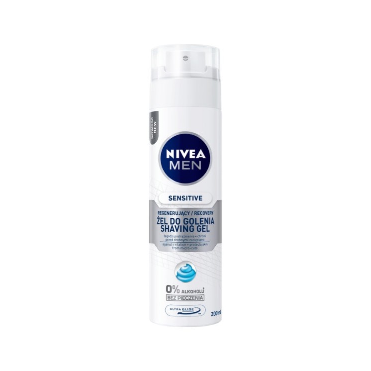 Відновлюючий гель для Sensitive гоління Nivea Men 200 мл