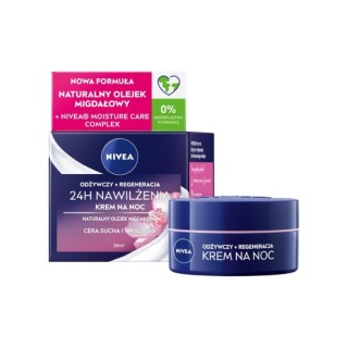 Nivea 24H Moisturizing Night Gesichtscreme Trockene und empfindliche Haut 50 ml Nivea 24H Moisturizing Night Gesichtscreme Trockene und empfindliche Haut 50 ml