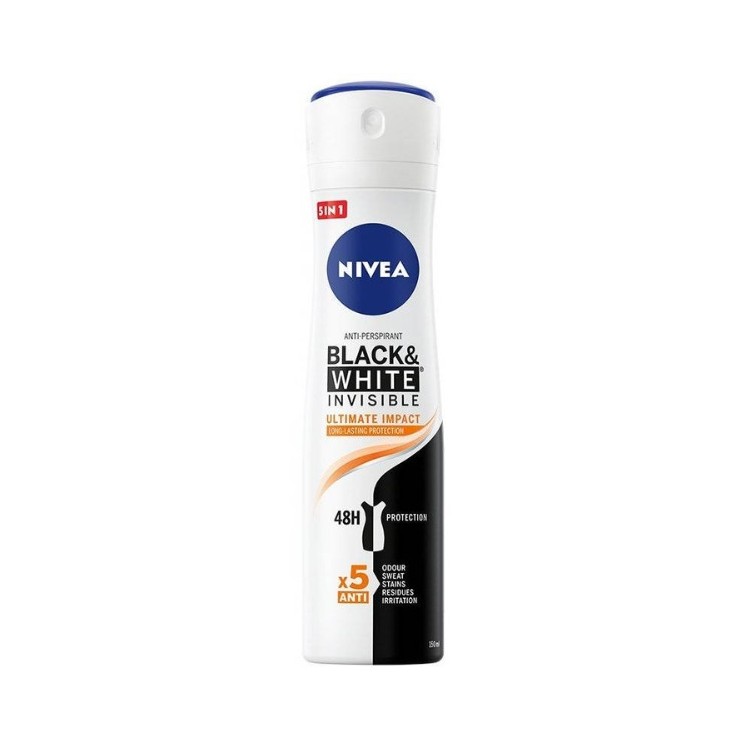 Nivea Black & White Dezodorant w spray'u Ultimate Impact 150 ml