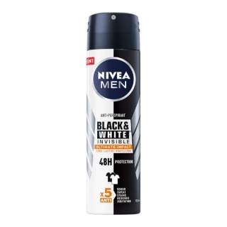 Nivea Men Black & White Invisible Ultimate Impact Spray Deodorant 150 мл