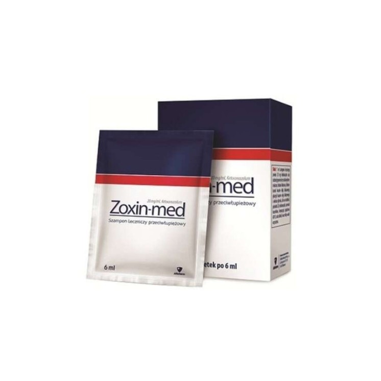Zoxin-med przeciwłupieżowy Szampon do włosów 6 saszetek x 6 ml 