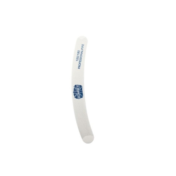 Ronney Professional Premium Pilnik do paznokci Banan Biały 100/180 1 sztuka
