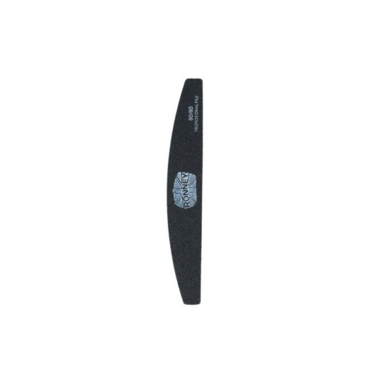 Ronney Professional Premium Nagelfeile Crescent Black 80/80 1 Stück