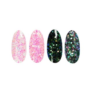 Ronney Glitter Nagelpulver /45/ Hellrosa Neonfolie