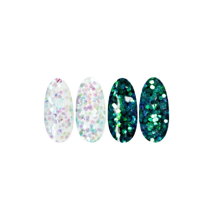 Ronney Glitter nail powder /48/ Sea foil