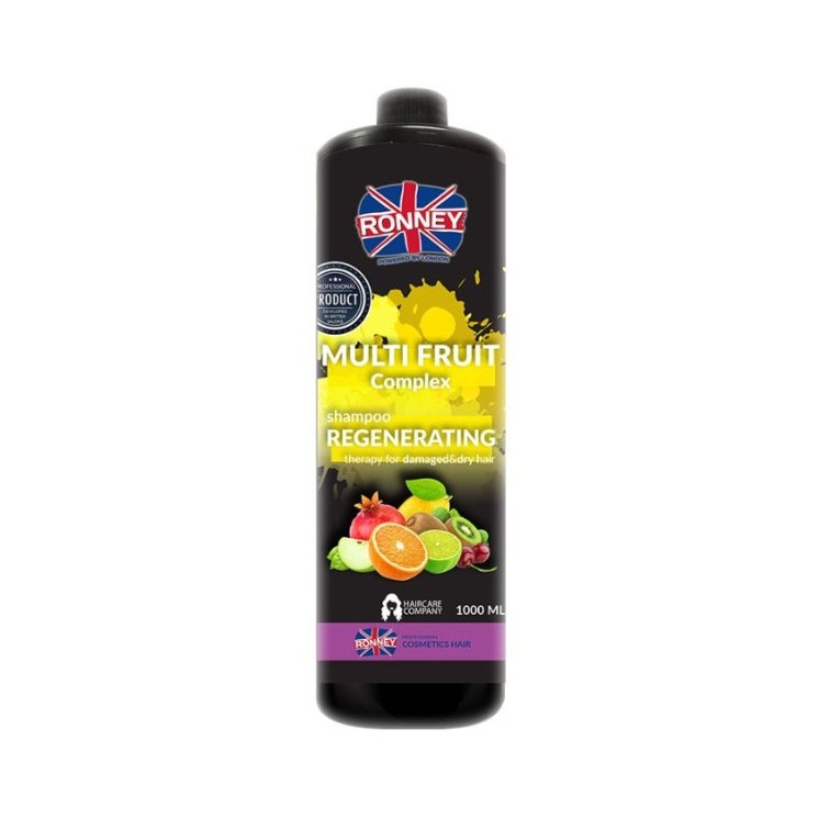 Ronney Professional regenerierendes Shampoo für trockenes und strapaziertes Haar Multi Fruit Complex 1000 ml