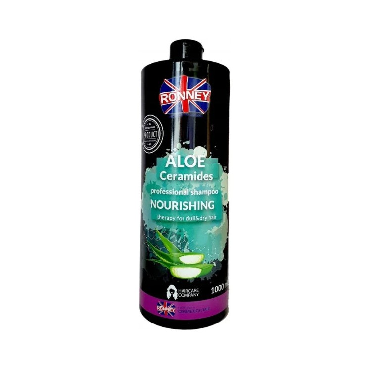 Ronney Professional odżywczy Szampon do włosów matowych i suchych Aloe Ceramides 1000 ml