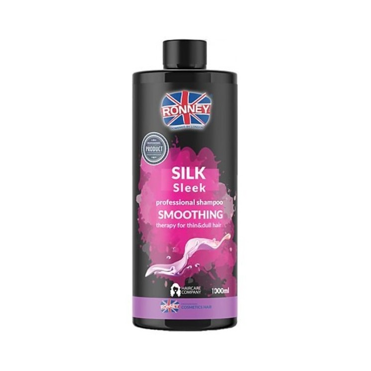 Ronney Professional Glättungsshampoo für dünnes und stumpfes Haar Silk Sleek 1000 ml