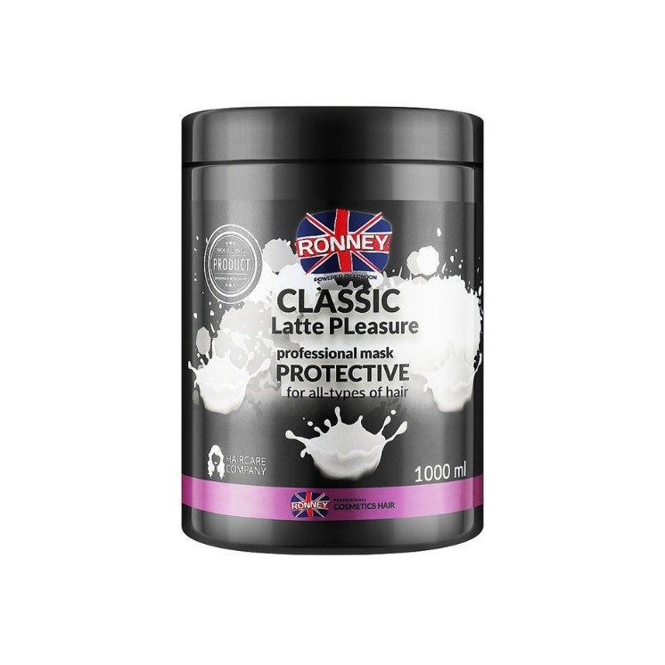 Ronney Professional ochronna Maska do każdego rodzaju włosów Classic Latte Pleasure 1000 ml