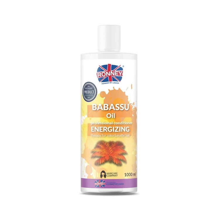 Ronney Professional energetyzująca Odżywka do włosów farbowanych i matowych Babassu Oil 1000 ml