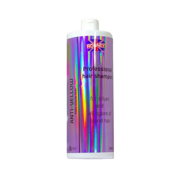 Das Shampoo für blond , blondiertes und graues Haar verleiht einen Platinton und beseitigt den Gelbstich