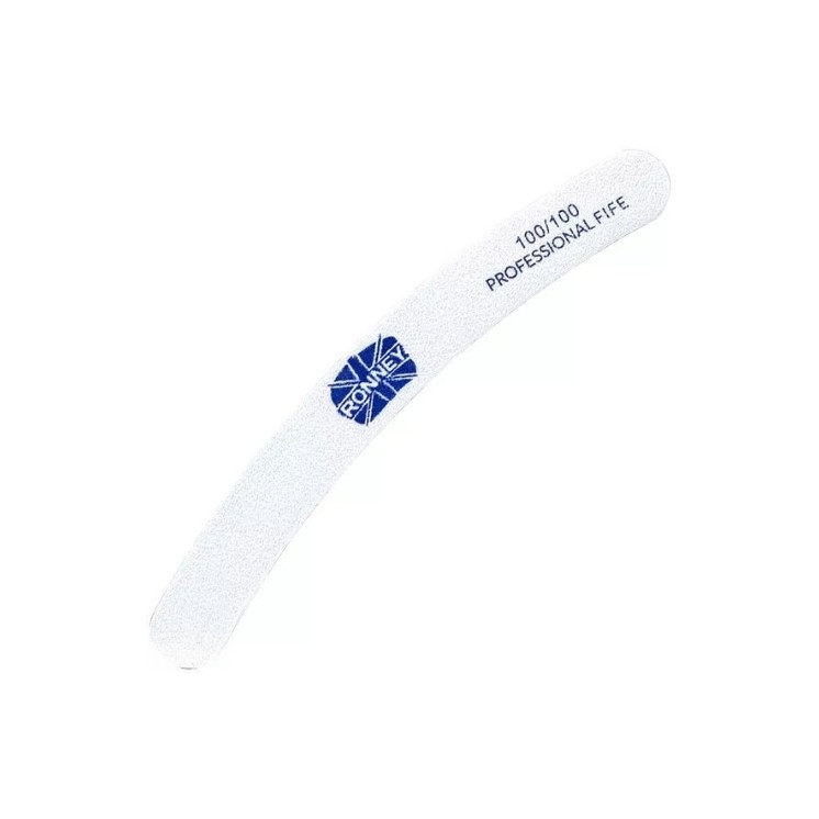 Ronney Professional Premium Pilnik do paznokci Banan Biały 100/100 1 sztuka