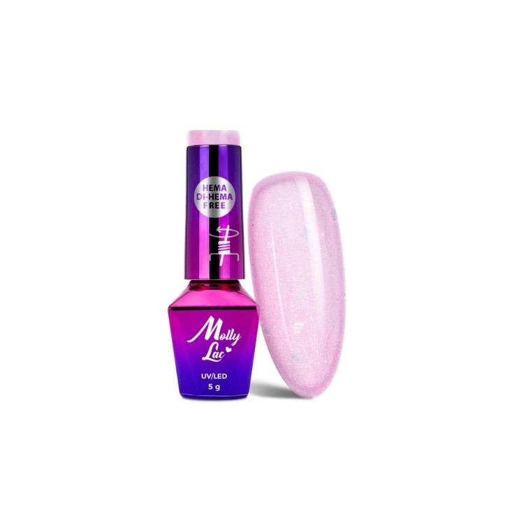 MollyLac /705/ Sparkling French Wedding Dress Hybrid-Nagellack 5 g