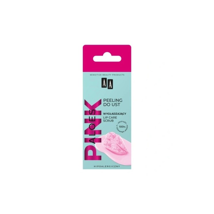 AA Aloes Pink wygładzający Peeling do ust 10 g