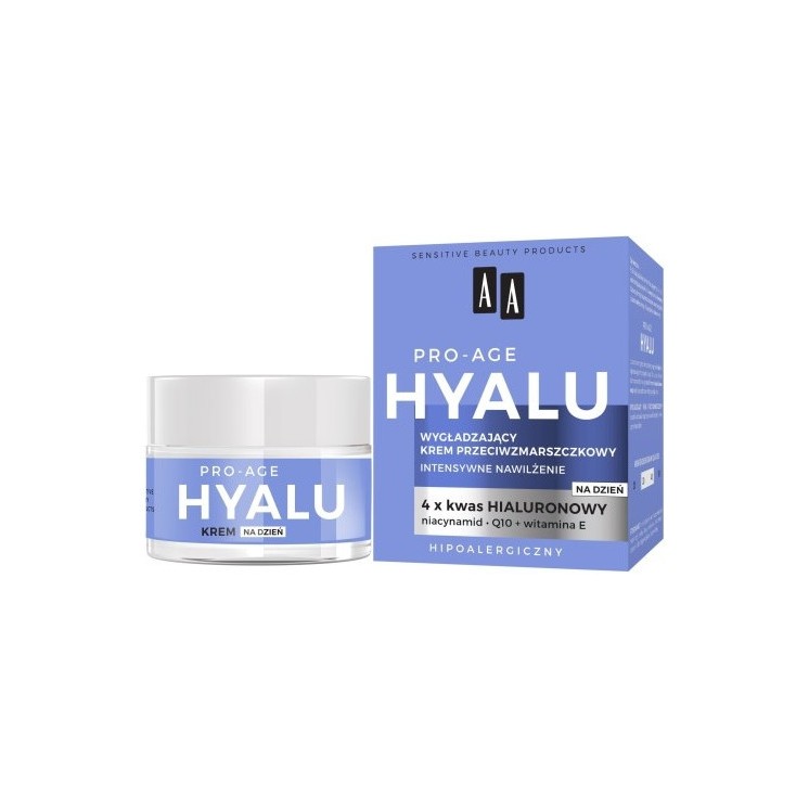 AA Hyalu Pro-Age przeciwzmarszczkowy Krem do twarzy na dzień wygładzający 50 ml