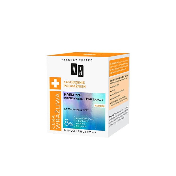 AA Cera Wrażliwa 72H intensywnie nawilżający Krem do twarzy na dzień 50 ml