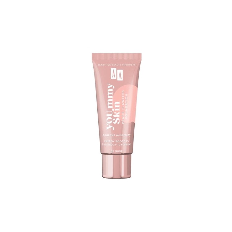 AA Yoummy Skin Peach Flawless mineralny Podkład od twarzy /02/ Nude 30 ml
