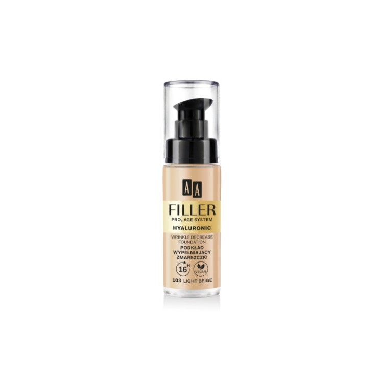 AA Make Up Filler Podkład do twarzy wypełniający zmarszczki /103/ light Beige 30 ml