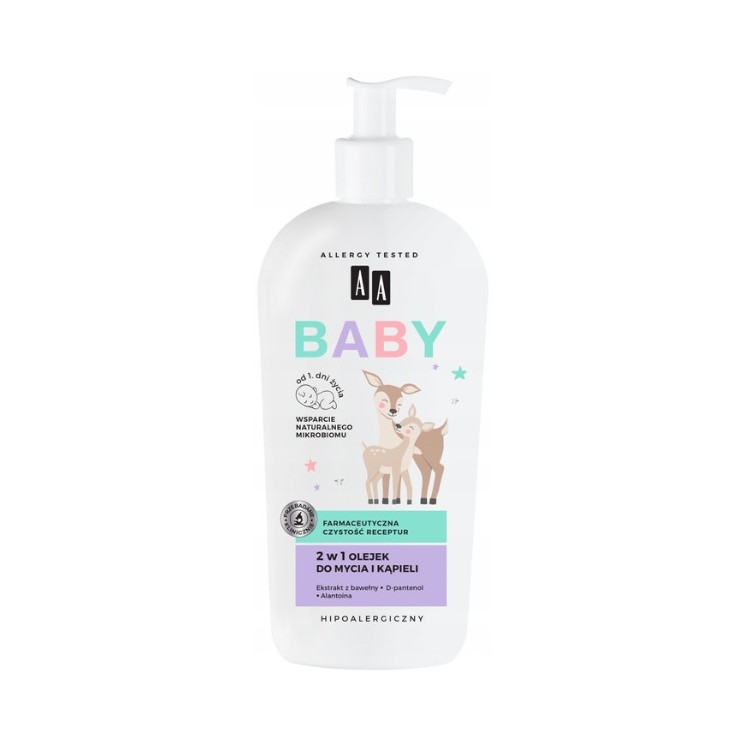 AA Baby 2w1 Olejek do mycia i kąpieli 400 ml