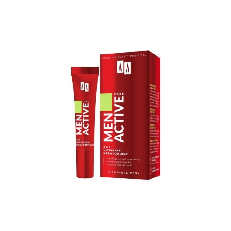 AA Men Active Care 3w1 ultralekki Krem pod oczy 15 ml