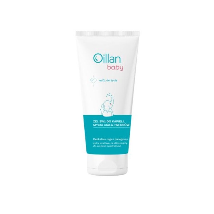 Oillan Baby 3w1 Żel do mycia ciała i włosów od 1. dnia życia 200 ml