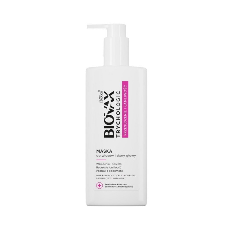 BIOVAX Trychologic Maska do włosów i skóry głowy Przesuszenie i łamliwość 200 ml