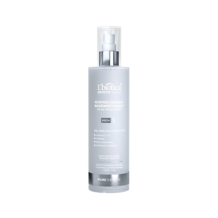 L'biotica Pure Estetic oczyszczająco-rozświetlający Płyn micelarny 200 ml