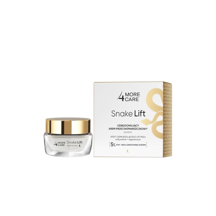 More 4 Care Snake Lift przeciwzmarszczkowy Krem do twarzy na noc odbudowujący 50 ml