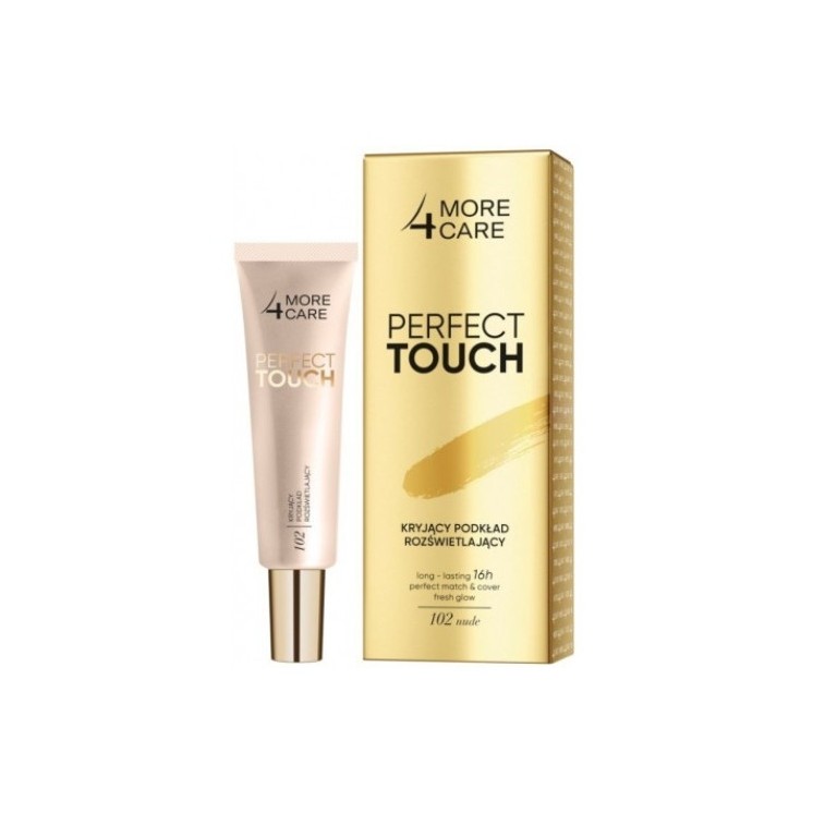 More 4 Care Perfect Touch kryjący Podkład do twarzy rozświetlający /102/ Nude 30 ml