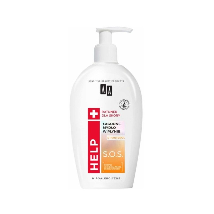 AA Help S.O.S łagodne Mydło do rąk w płynie D-pantenol 300 ml