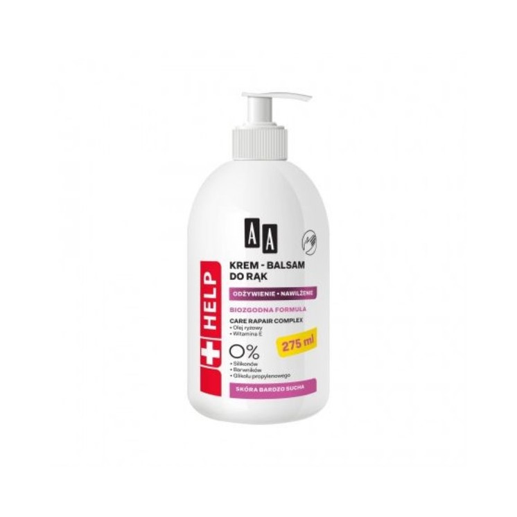 AA Help Biozgodna Formuła Krem-balsam do rąk Odżywienie i nawilżenie 275 ml