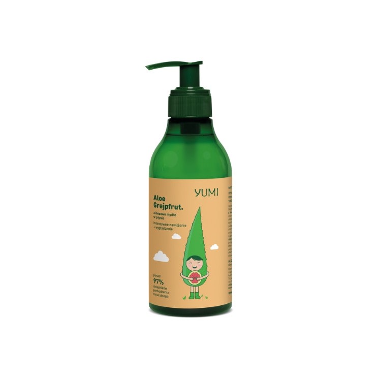 Рідке мило для рук Yumi Aloe інтенсивно зволожуюче грейпфрут 300 мл