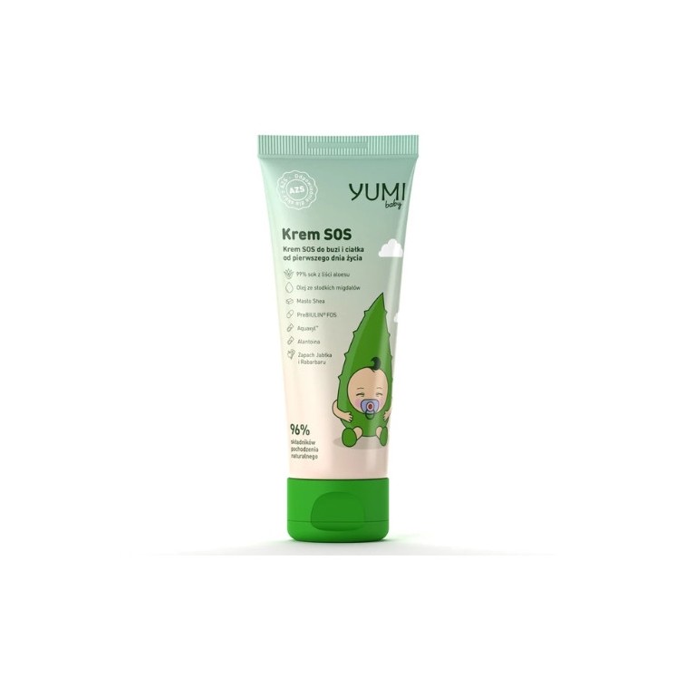 Yumi Baby AZS aloesowy Krem SOS do buzi i ciałka od pierwszego dnia życia 50 ml