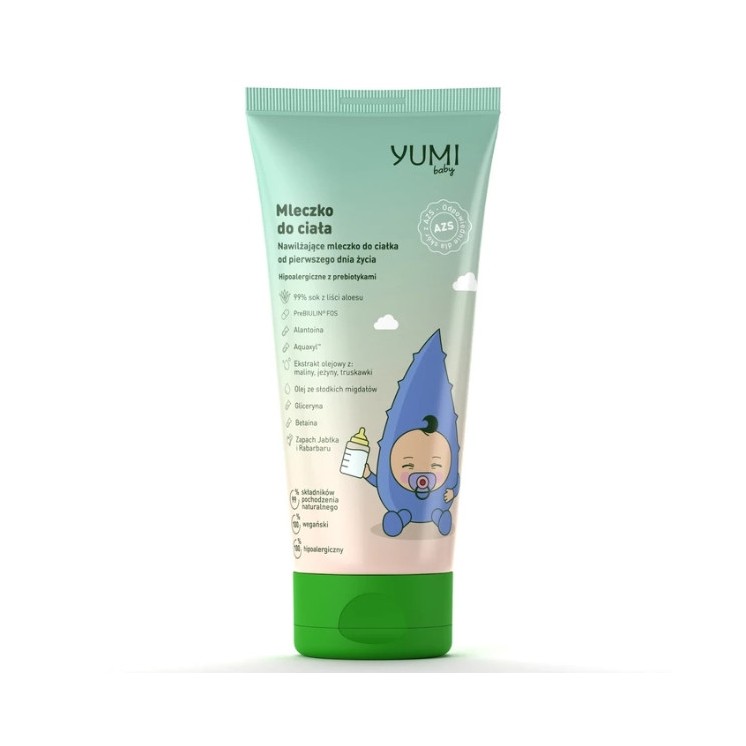 Yumi Baby AZS nawilżające Mleczko do ciała od pierwszego dnia życia 200 ml